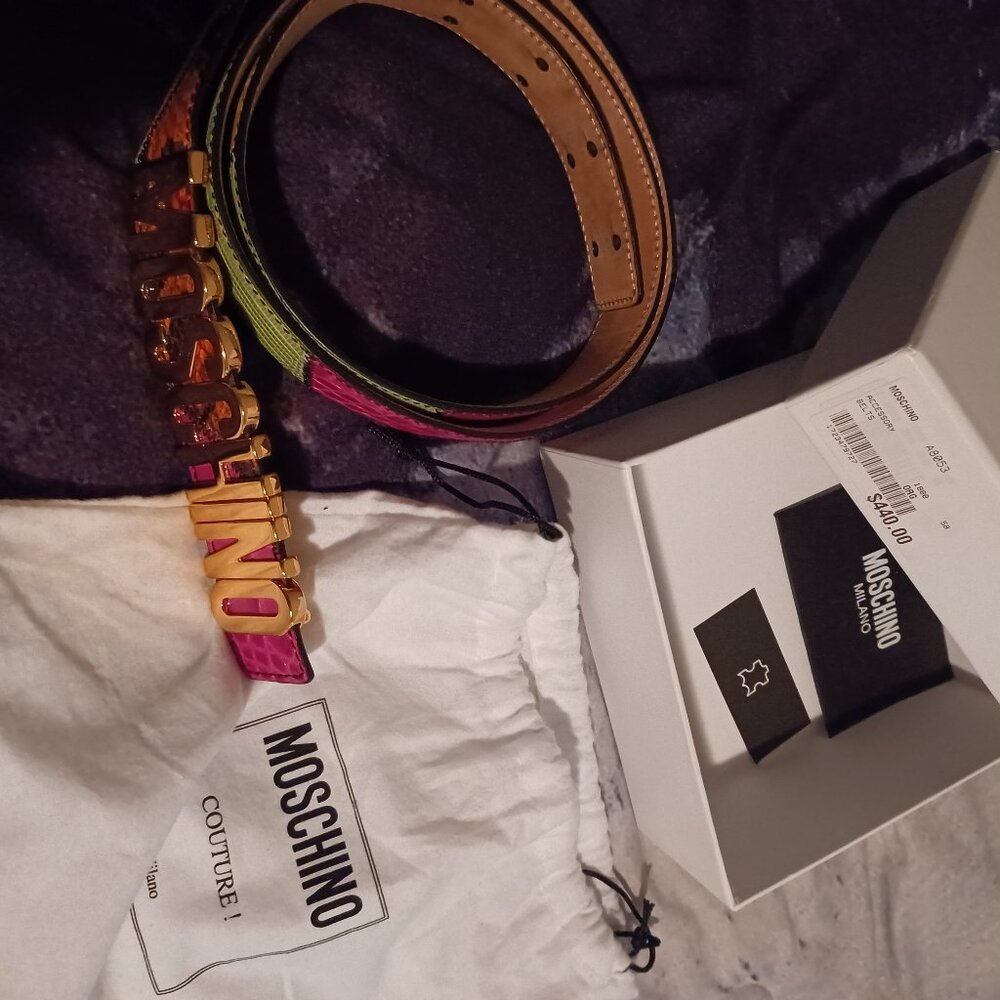 (48hr PRICE DROP!) MOSCHINO Mens RARE Multicolor belt